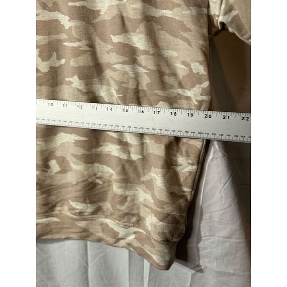 Athleta Oversized Pullover Sweatshirt S Luxe Oatmeal Camo Crewneck Athleisure - Picture 6 of 10
